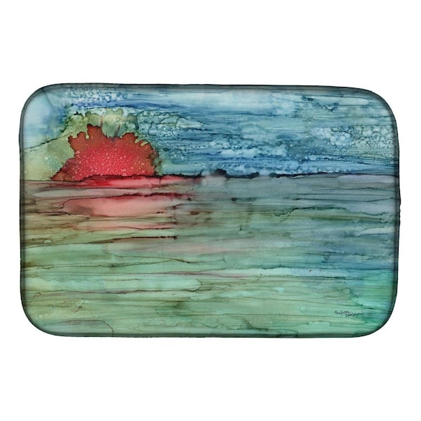 Carolines Treasures Abstract Sunset on the Water Dish Drying Mat - 8984DDM