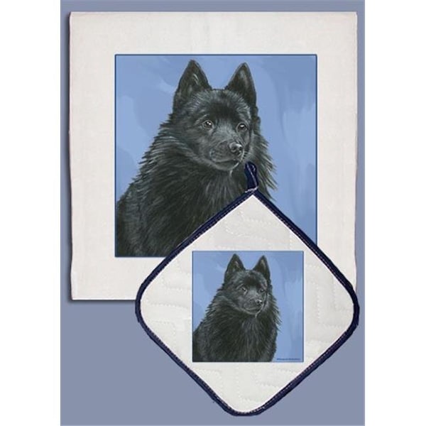 Pipsqueak Productions Pipsqueak Productions DP708 Schipperke Dish Towel And Pot Holder Set - DP708
