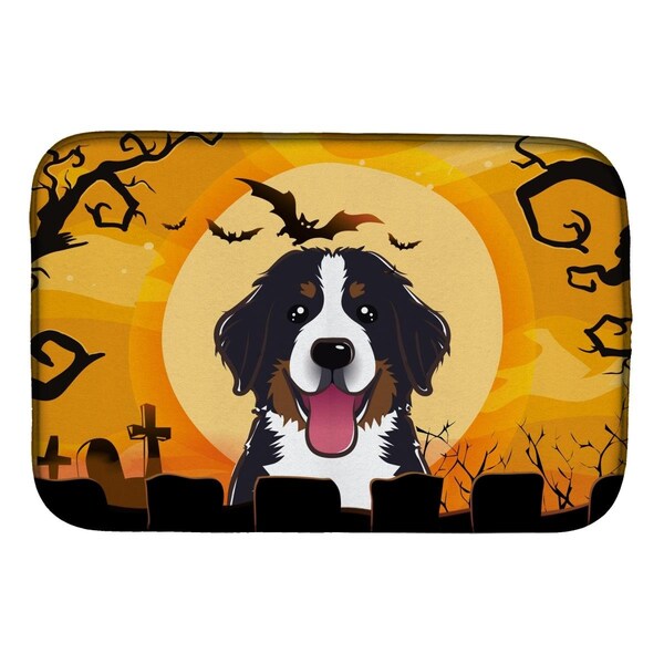 Carolines Treasures Halloween Bernese Mountain Dog Dish Drying Mat - BB1795DDM