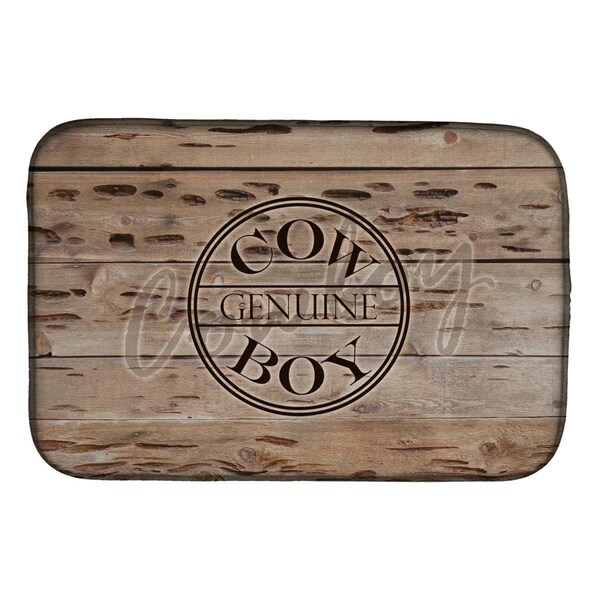 Carolines Treasures Genuine Cow Boy Branded Dish Drying Mat - SB3057DDM