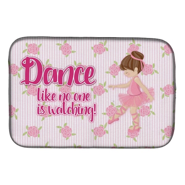 Carolines Treasures Ballet Dance Brunette Dish Drying Mat - BB5390DDM