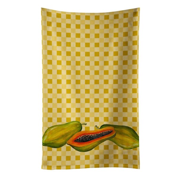 Carolines Treasures Papayas on Basketweave Kitchen Towel - BB7178KTWL