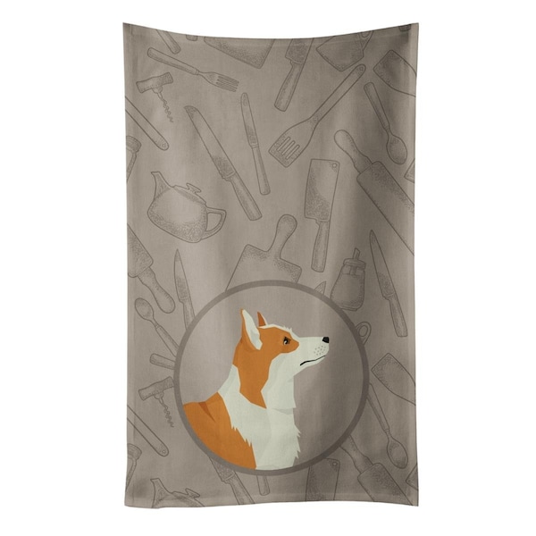 Carolines Treasures Pembroke Corgi in the Kitchen Kitchen Towel - CK2201KTWL