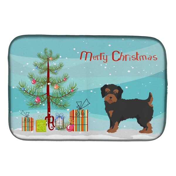 Carolines Treasures Yorkiepoo No.1 Christmas Tree Dish Drying Mat - CK3882DDM