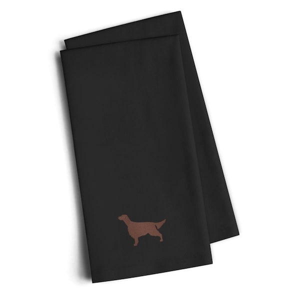 Carolines Treasures Irish Setter Black Embroidered Kitchen Towel, Set of 2 - BB3393BKTWE