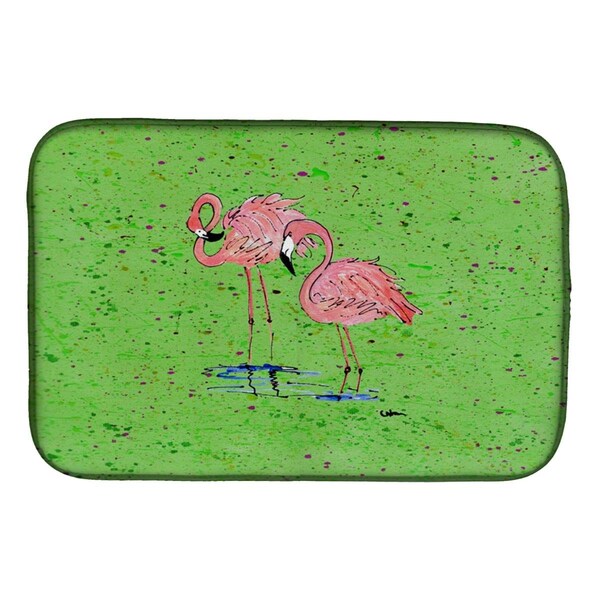 Carolines Treasures Flamingo Dish Drying Mat - 8567DDM