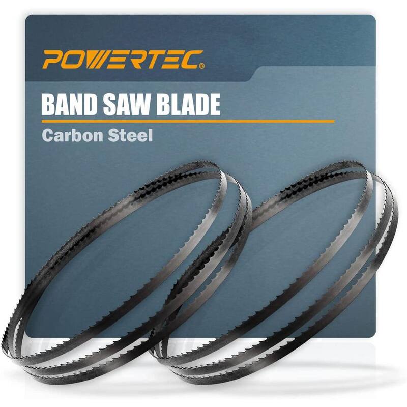 POWERTEC Hoja de Sierra de Cinta de 105 pulgadas x 1/8 pulgadas x 14 TPI para la mayoría de las sierras de cinta de 14 pulgadas con bloque de extensión (paquete de 2) - 13202-P2