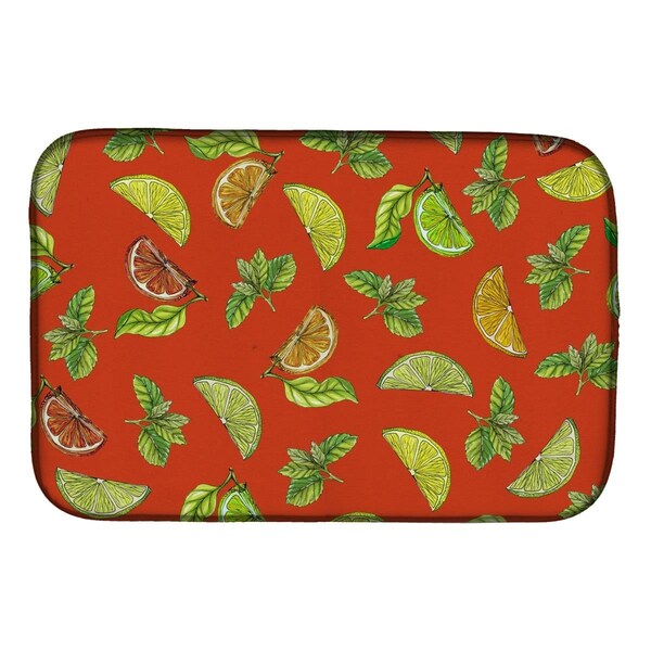 Carolines Treasures Lemons; Limes & Oranges Dish Drying Mat - BB5205DDM