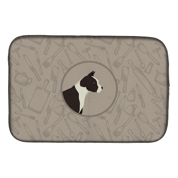Carolines Treasures American Staffordshire Terrier in the Kitchen Dish Drying Mat - CK2162DDM