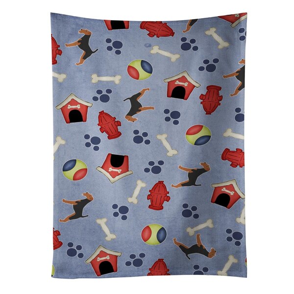 Carolines Treasures Airedale Terrier Dog House Collection Kitchen Towel - BB3957KTWL