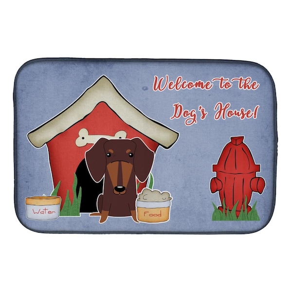 Carolines Treasures Dog House Collection Dachshund Chocolate Dish Drying Mat - BB2885DDM
