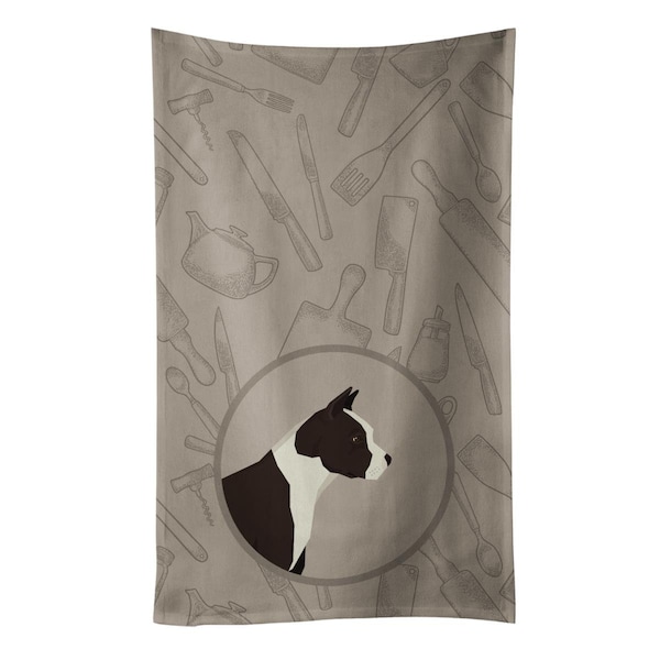 Carolines Treasures American Staffordshire Terrier in the Kitchen Kitchen Towel - CK2162KTWL