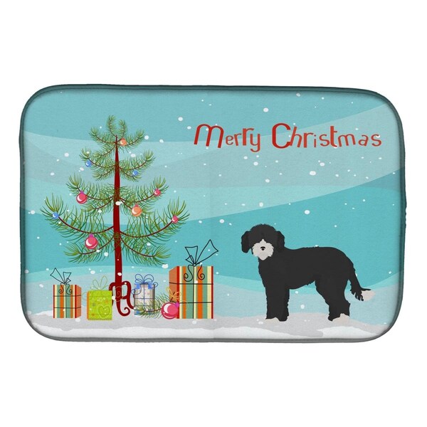 Carolines Treasures Whoodle No.2 Christmas Tree Dish Drying Mat - CK3881DDM