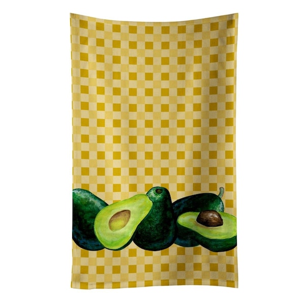 Carolines Treasures Avacado on Basketweave Kitchen Towel - BB7165KTWL
