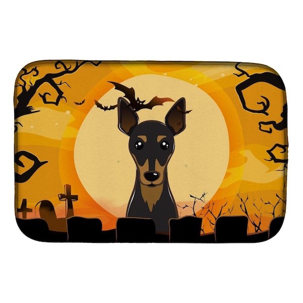 Carolines Treasures Halloween Min Pin Dish Drying Mat - BB1798DDM