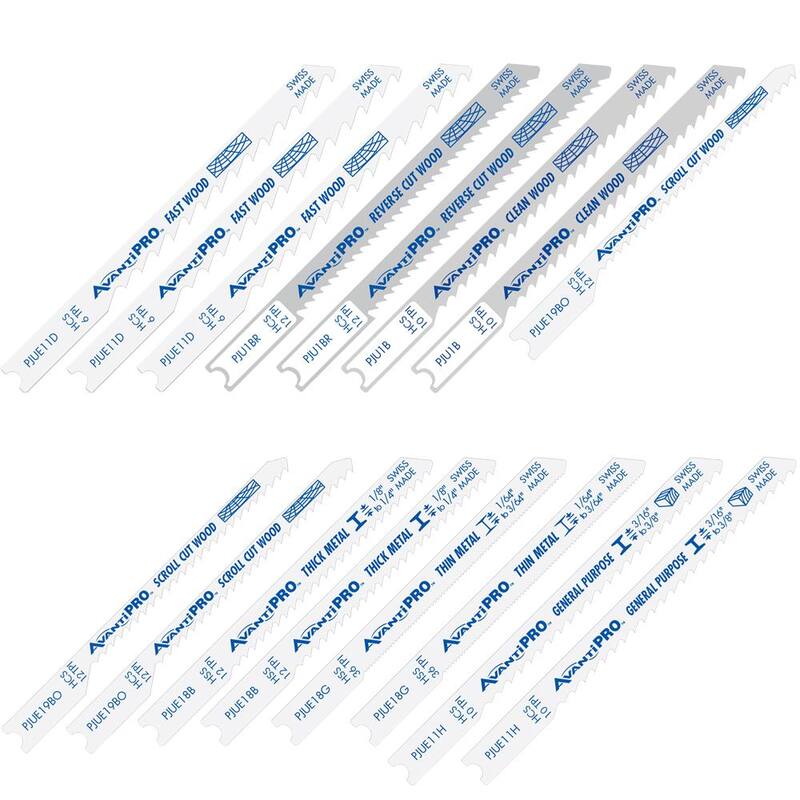 Set de hojas para sierra de calar Avanti Pro U-Shank (16 piezas) - PJU16BC