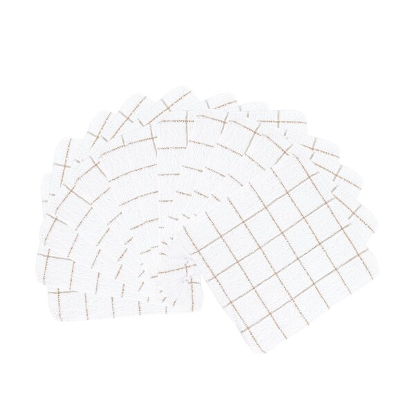 Monarch Brands Cooks Linen Dishcloths, 12in x 12in , Tan, 144PK - DISH-TAN-CS
