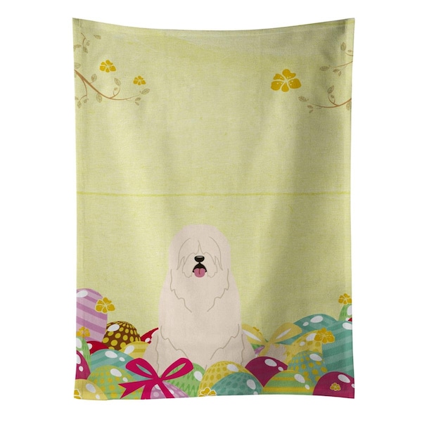 Carolines Treasures Easter Eggs South Russian Sheepdog Kitchen Towel - BB6024KTWL