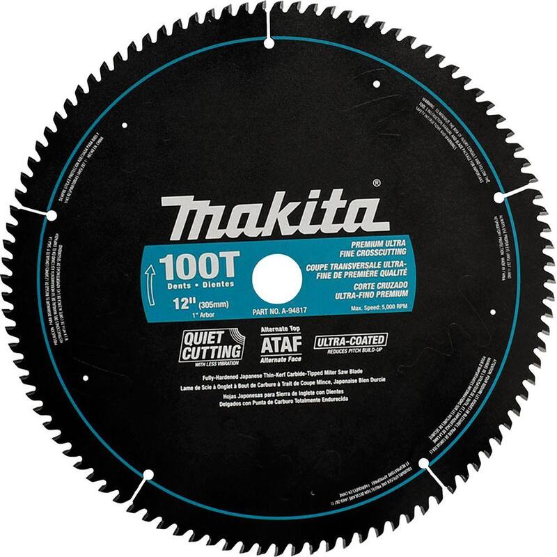 Hoja para sierra ingletadora recubierta con ultra coat de 12 pulgadas x 1 pulgada y 100 dientes - A-94817 de Makita