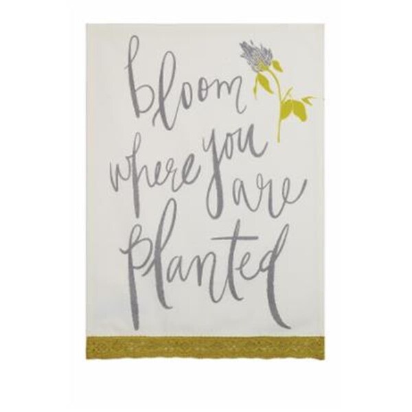 Tarifa 18 x 25 in. Bloom Where You Are Planted Kitchen Towel, 4PK - TA3678861