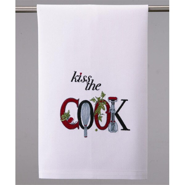 Tarifa 16 x 25 in. Kiss The Cook Kitchen Towel, 4PK - TA3679690
