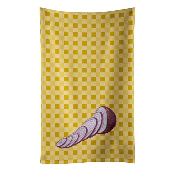 Carolines Treasures Red Onion on Basketweave Kitchen Towel - BB7211KTWL