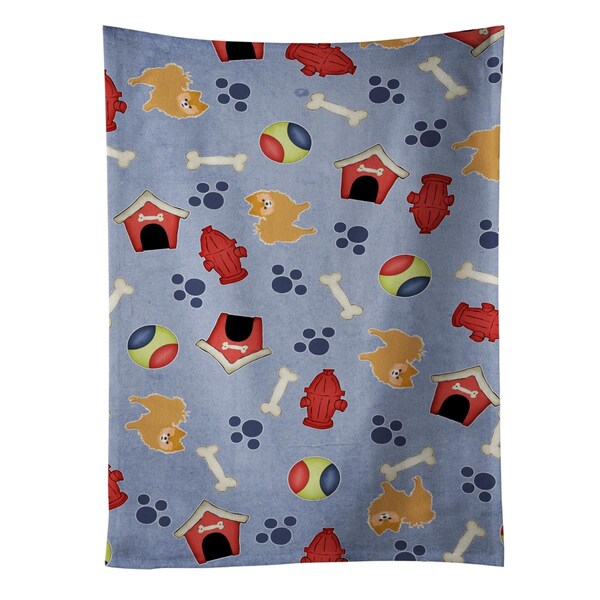 Carolines Treasures Dog House Collection Red Pomeranian Kitchen Towel - BB4110KTWL