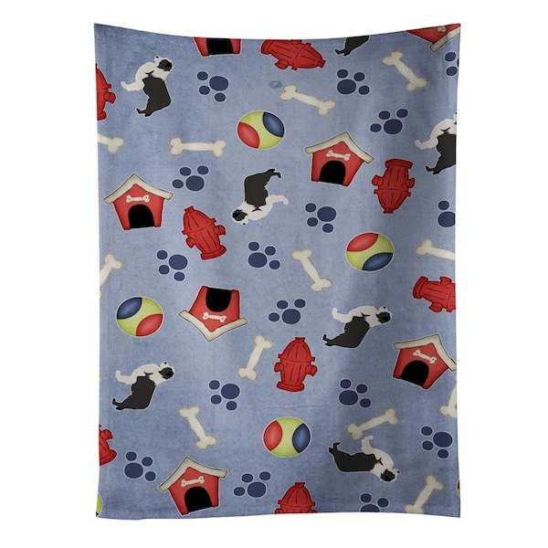 Carolines Treasures Black Border Collie Dog House Collection Kitchen Towel - BB3923KTWL