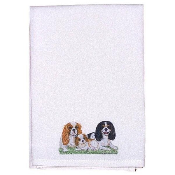 Betsy Drake Betsy Drake GT076 King Charles Spaniels Guest Towel - GT076