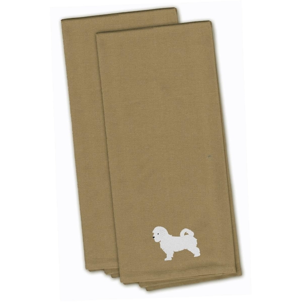 Carolines Treasures Maltese Tan Embroidered Kitchen Towel - BB3436TNTWE