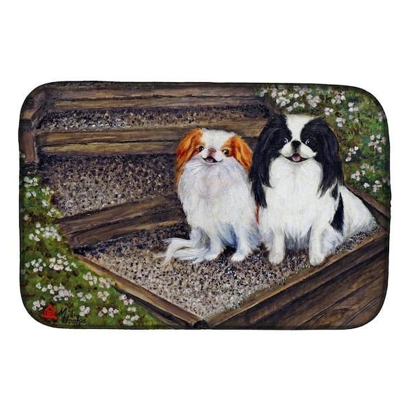 Carolines Treasures Japanese Chin Daddys Girls Dish Drying Mat - MH1047DDM