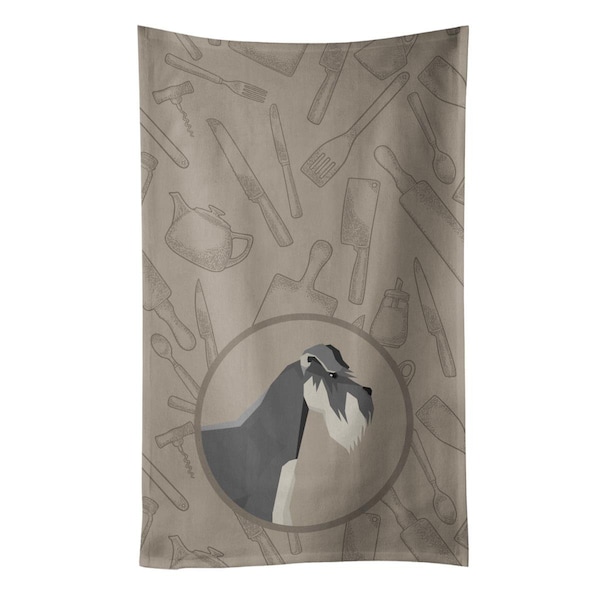 Carolines Treasures Schnauzer in the Kitchen Kitchen Towel - CK2206KTWL