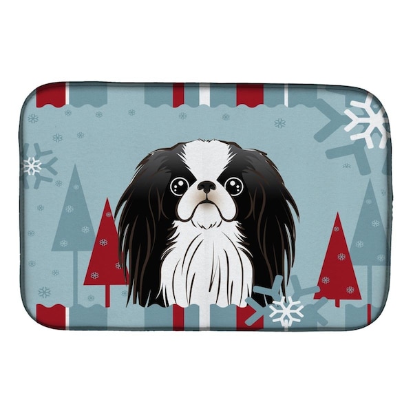 Carolines Treasures Winter Holiday Japanese Chin Dish Drying Mat - BB1726DDM