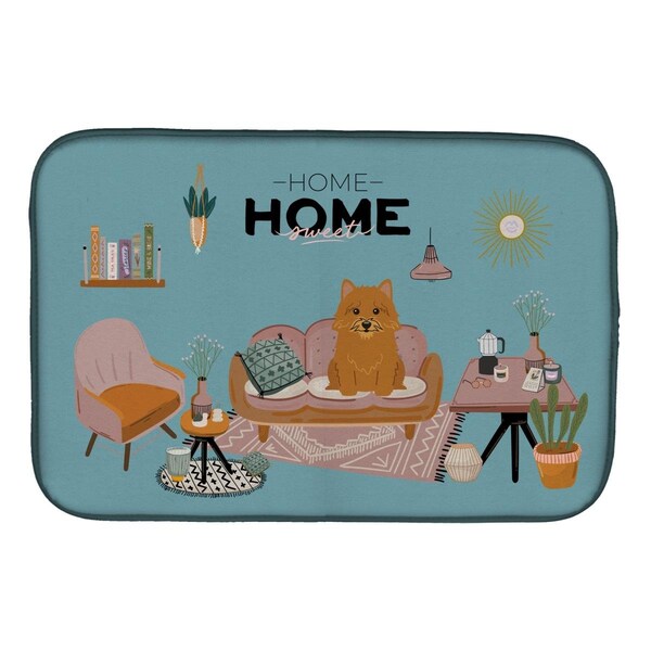 Carolines Treasures 14 x 21 in. Norwich Terrier Sweet Home Dish Drying Mat - CK7865DDM