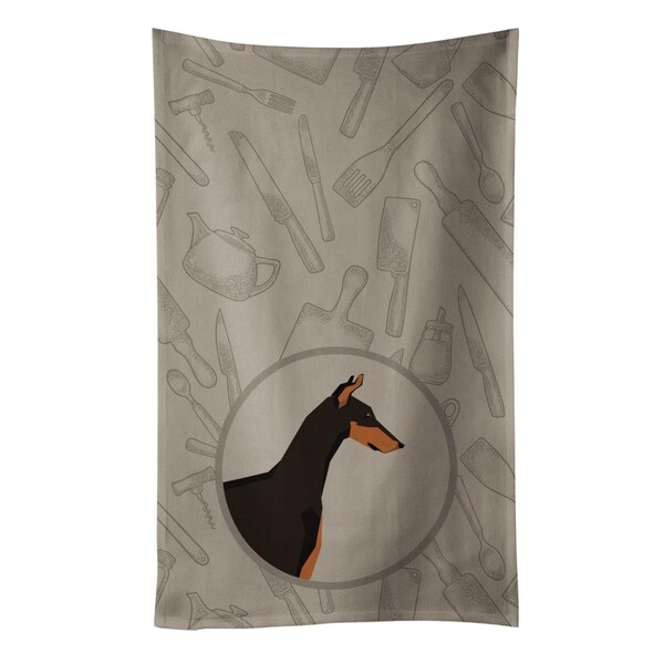 Carolines Treasures Doberman Pinscher in the Kitchen Kitchen Towel - CK2182KTWL