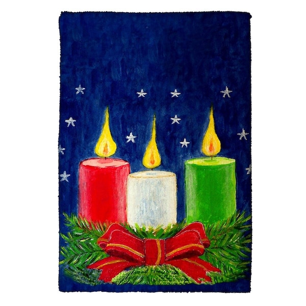 Betsy Drake Betsy Drake KT255 Christmas Candles Kitchen Towel - KT255