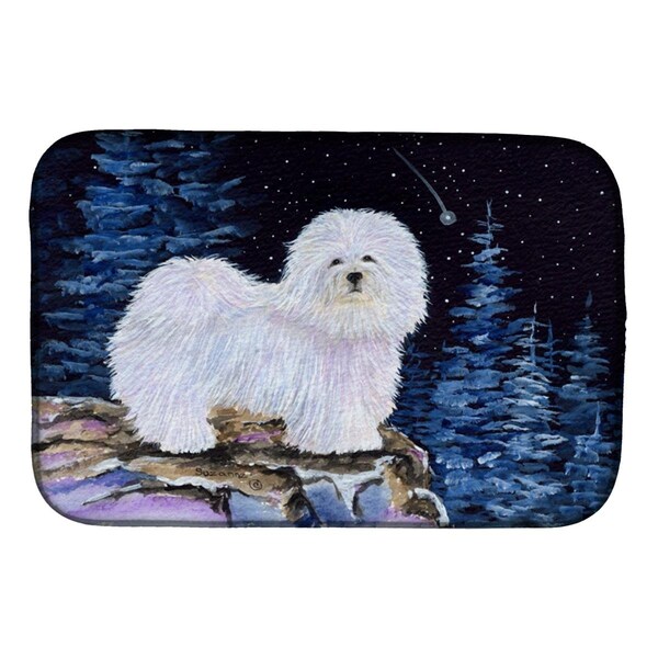 Carolines Treasures Starry Night Coton De Tulear Dish Drying Mat - SS8437DDM