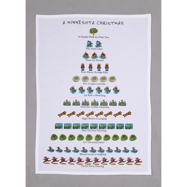 Peking Handicraft 18 x 26 in. A Minnesota Christmas Kitchen Towel, 6PK - 04DP37WC