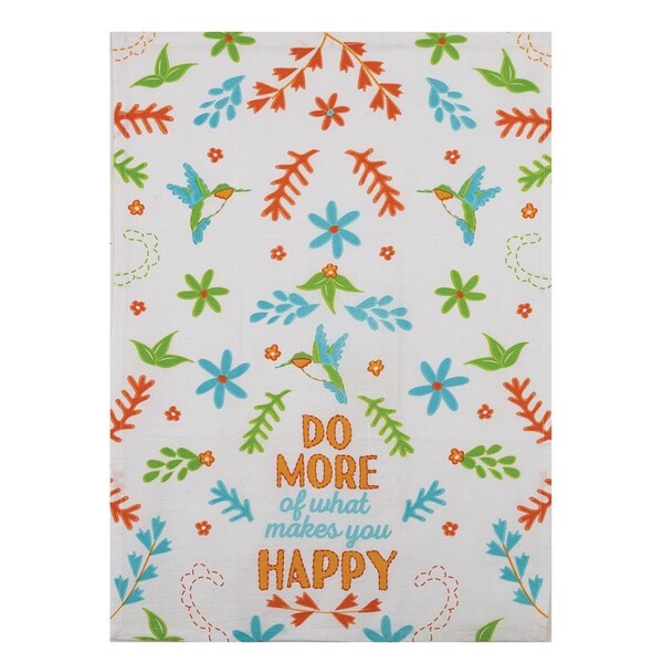 Tarifa 18 x 25 in. Do More Makes You Happy Kitchen Towel, 4PK - TA3689132