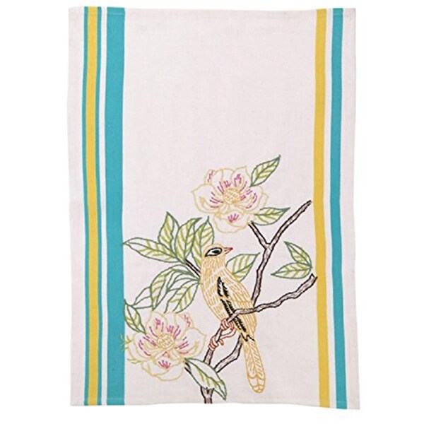Tarifa 18 x 25 in. Bird Kitchen Hand Towel, Yellow, 4PK - TA3676313