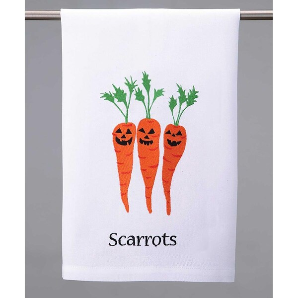 Peking Handicraft 16 x 25 in. Scarrots Kitchen Towel, 4PK - 04TA1248WC