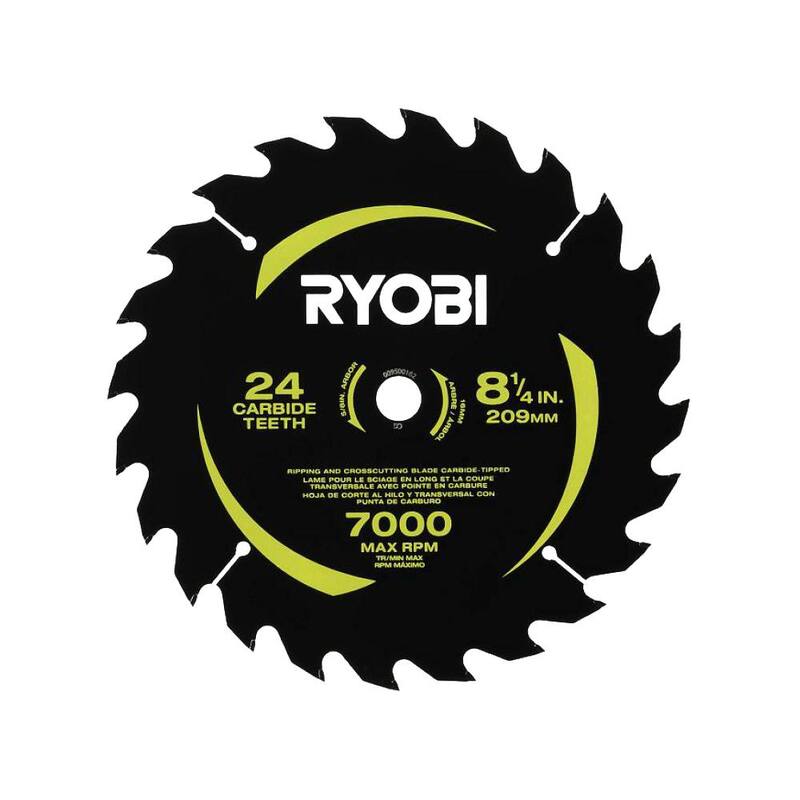 RYOBI 8-1/4 pulgadas 24 dientes de carburo de tungsteno Hoja para sierra de mesa Thin Kerf - A318101