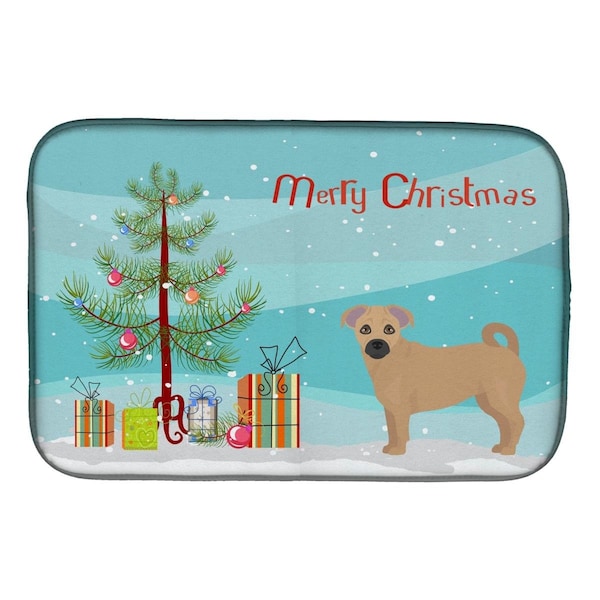 Carolines Treasures Tan Jug Christmas Tree Dish Drying Mat - CK3845DDM