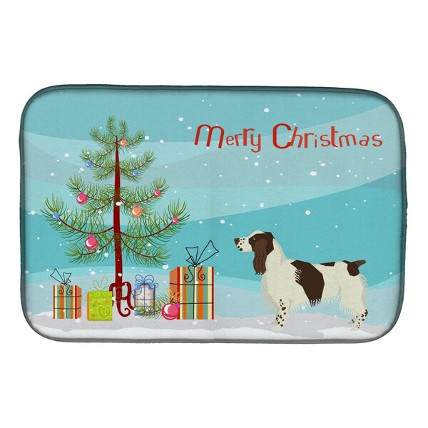 Carolines Treasures English Springer Spaniel Christmas Tree Dish Drying Mat - CK3537DDM