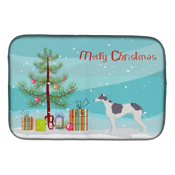 Carolines Treasures Greyhound Christmas Tree Dish Drying Mat - CK3543DDM