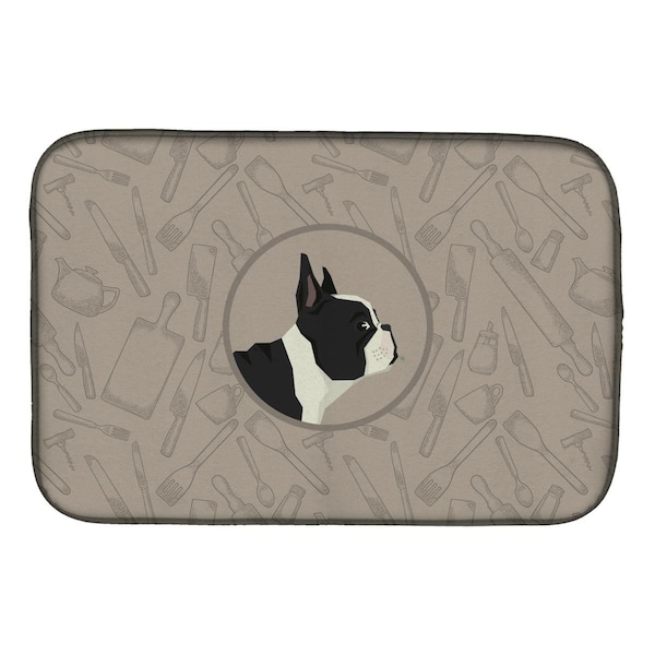 Carolines Treasures French Bulldog in the Kitchen Dish Drying Mat - CK2186DDM