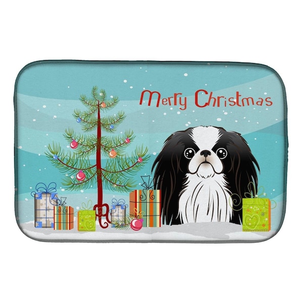 Carolines Treasures Christmas Tree & Japanese Chin Dish Drying Mat - BB1602DDM