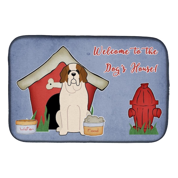Carolines Treasures Dog House Collection Saint Bernard Dish Drying Mat - BB2789DDM