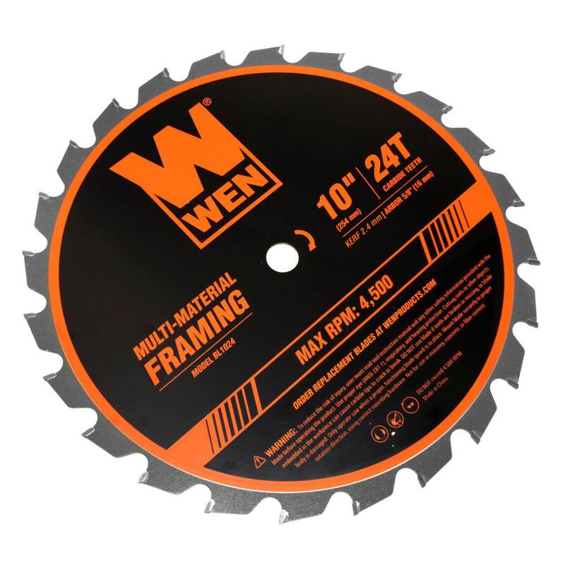Hoja de sierra para marcos multi-materiales de 10 pulgadas y 24 dientes con punta de carburo - BL1024