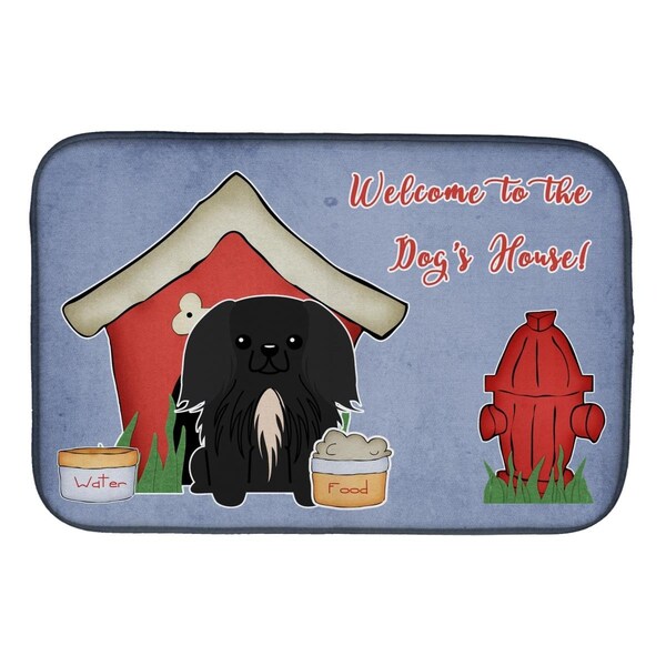 Carolines Treasures Dog House Collection Pekingnese Black Dish Drying Mat - BB2861DDM
